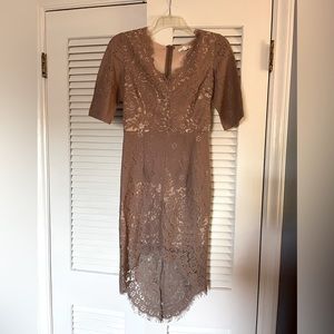 Soieblu - Mauve Hi-Lo floral lace dress / Size S